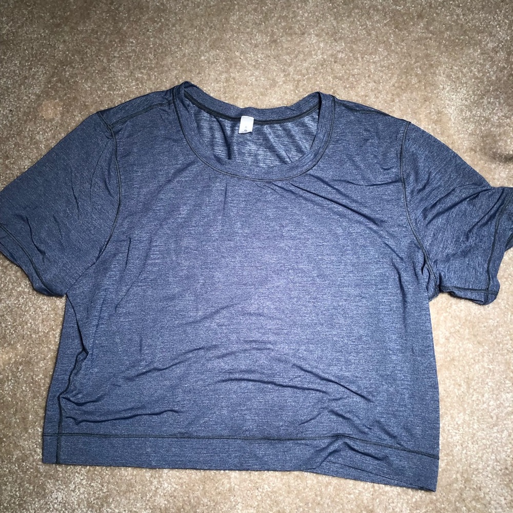 Blue Lulu Lemon crop top